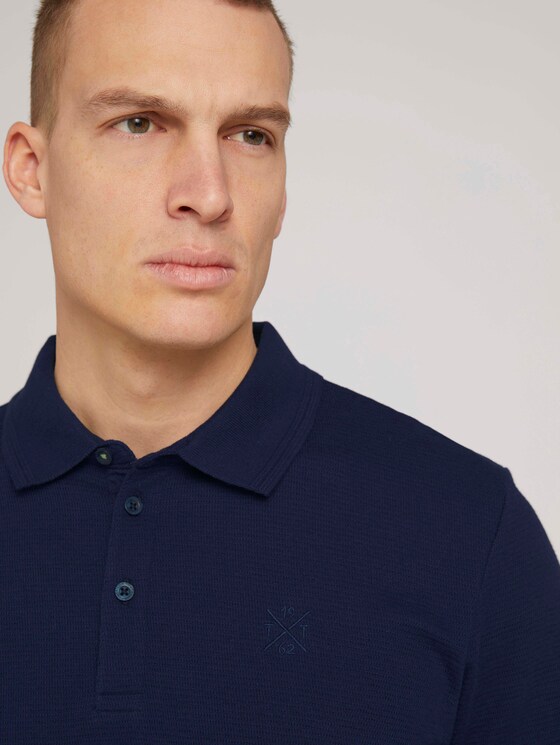 Strukturiertes Poloshirt - Männer - Sailor Blue Strukturiertes Poloshirt - Männer - Sailor Blue - 9 - TOM TAILOR