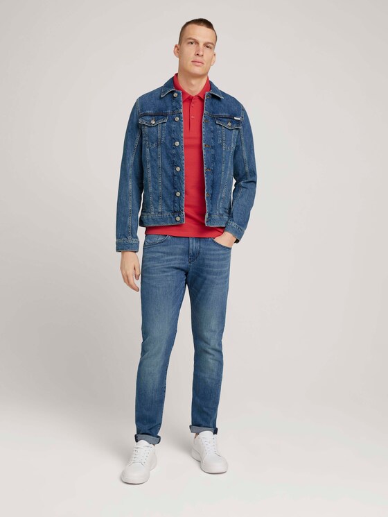 Strukturiertes Poloshirt - Männer - Plain Red Strukturiertes Poloshirt - Männer - Plain Red - 3 - TOM TAILOR