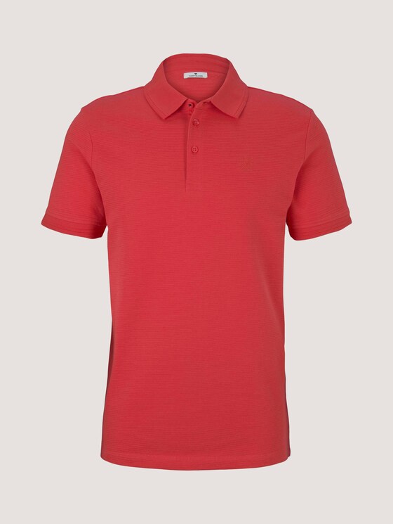 Strukturiertes Poloshirt - Männer - Plain Red Strukturiertes Poloshirt - Männer - Plain Red - 7 - TOM TAILOR