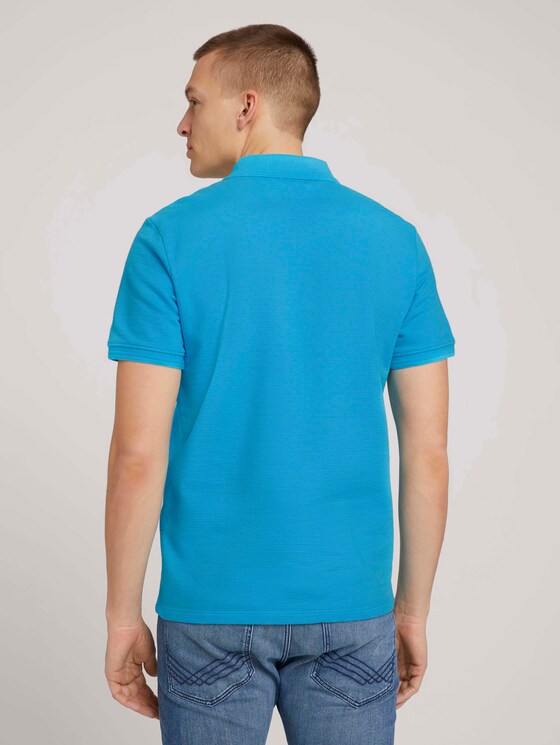 Strukturiertes Poloshirt - Männer - aquarius turquoise Strukturiertes Poloshirt - Männer - aquarius turquoise - 2 - TOM TAILOR