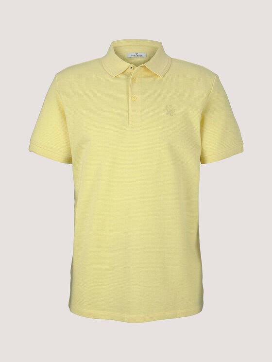 Strukturiertes Poloshirt - Männer - pale straw yellow Strukturiertes Poloshirt - Männer - pale straw yellow - 7 - TOM TAILOR
