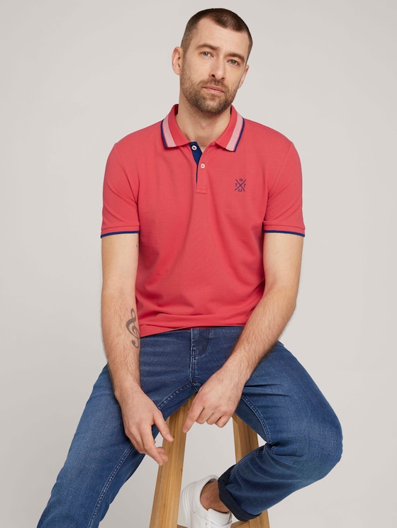 Poloshirt - Männer - Plain Red Poloshirt - Männer - Plain Red - 5 - TOM TAILOR