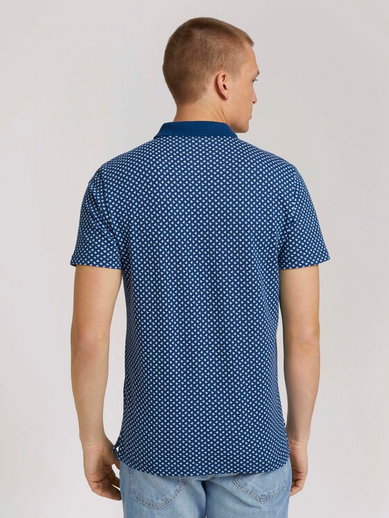 gemustertes Poloshirt - Männer - dark blue small leaf design gemustertes Poloshirt - Männer - dark blue small leaf design - 2 - TOM TAILOR