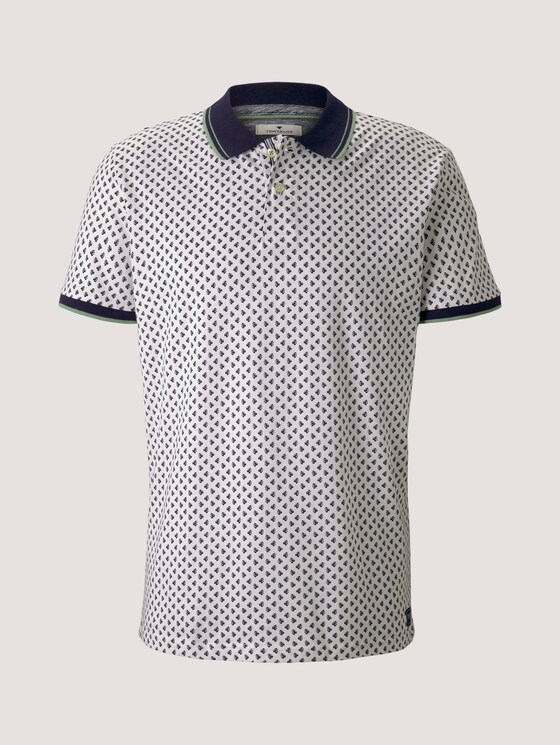 Poloshirt mit Bio-Baumwolle - Männer - offwhite palmtree design Poloshirt mit Bio-Baumwolle - Männer - offwhite palmtree design - 7 - TOM TAILOR