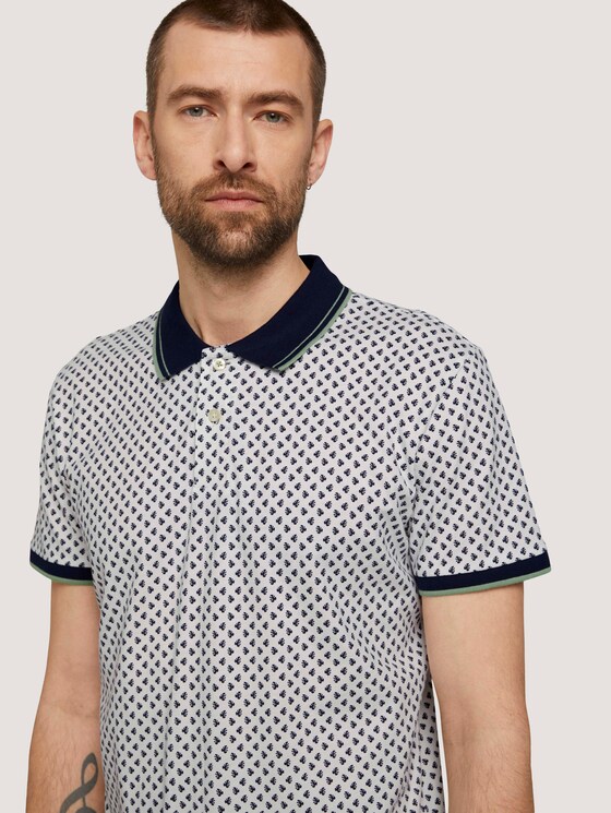 Poloshirt mit Bio-Baumwolle - Männer - offwhite palmtree design Poloshirt mit Bio-Baumwolle - Männer - offwhite palmtree design - 9 - TOM TAILOR