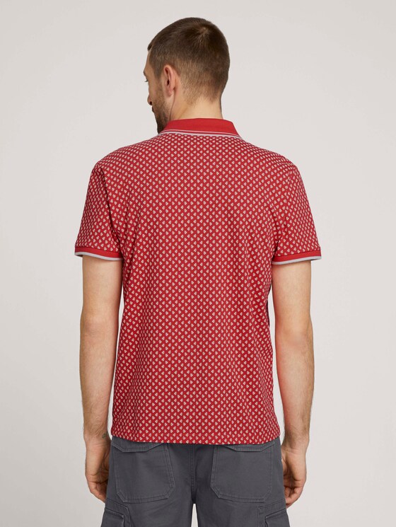 Poloshirt mit Bio-Baumwolle - Männer - plain red palmtree design Poloshirt mit Bio-Baumwolle - Männer - plain red palmtree design - 2 - TOM TAILOR