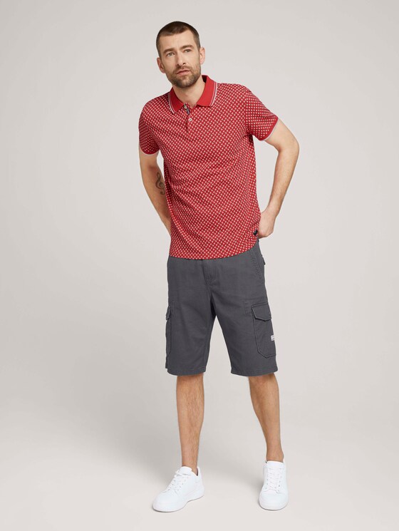 Poloshirt mit Bio-Baumwolle - Männer - plain red palmtree design Poloshirt mit Bio-Baumwolle - Männer - plain red palmtree design - 3 - TOM TAILOR