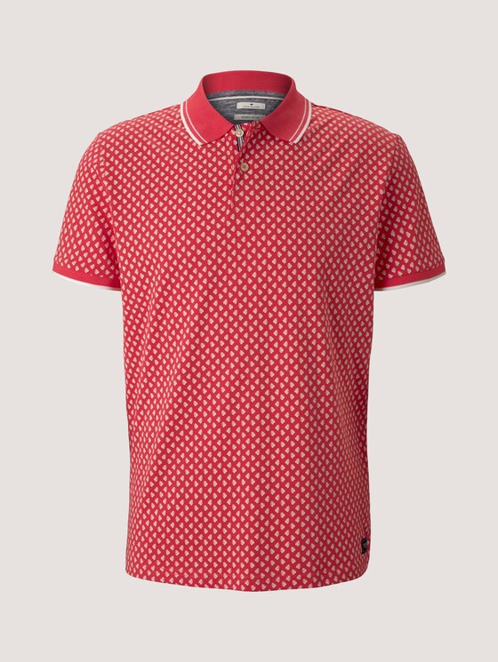 Poloshirt mit Bio-Baumwolle - Männer - plain red palmtree design Poloshirt mit Bio-Baumwolle - Männer - plain red palmtree design - 7 - TOM TAILOR