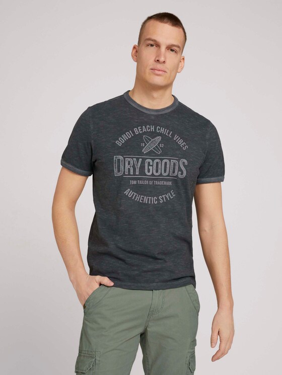 T-Shirt mit Print - Männer - Tarmac Grey T-Shirt mit Print - Männer - Tarmac Grey - 1 - TOM TAILOR
