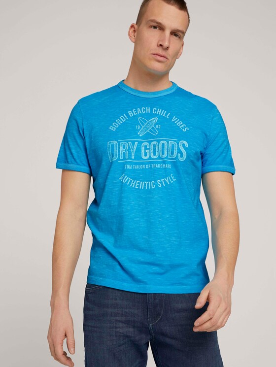 T-Shirt mit Print - Männer - aquarius turquoise T-Shirt mit Print - Männer - aquarius turquoise - 5 - TOM TAILOR