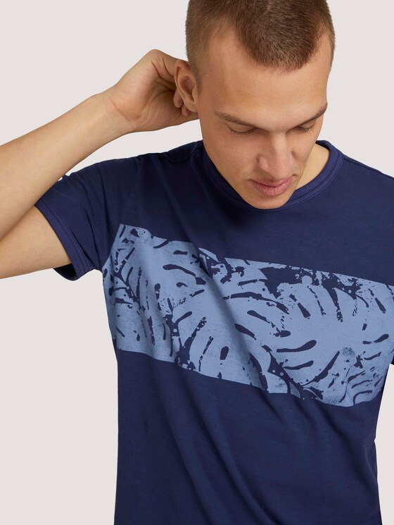 T-Shirt mit floralem Print - Männer - Sailor Blue T-Shirt mit floralem Print - Männer - Sailor Blue - 9 - TOM TAILOR