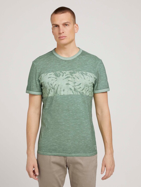 T-Shirt mit floralem Print - Männer - light mint green T-Shirt mit floralem Print - Männer - light mint green - 1 - TOM TAILOR