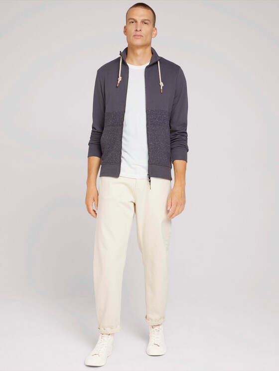 Sweatjacke mit Stehkragen - Männer - Cyber Grey Sweatjacke mit Stehkragen - Männer - Cyber Grey - 3 - TOM TAILOR