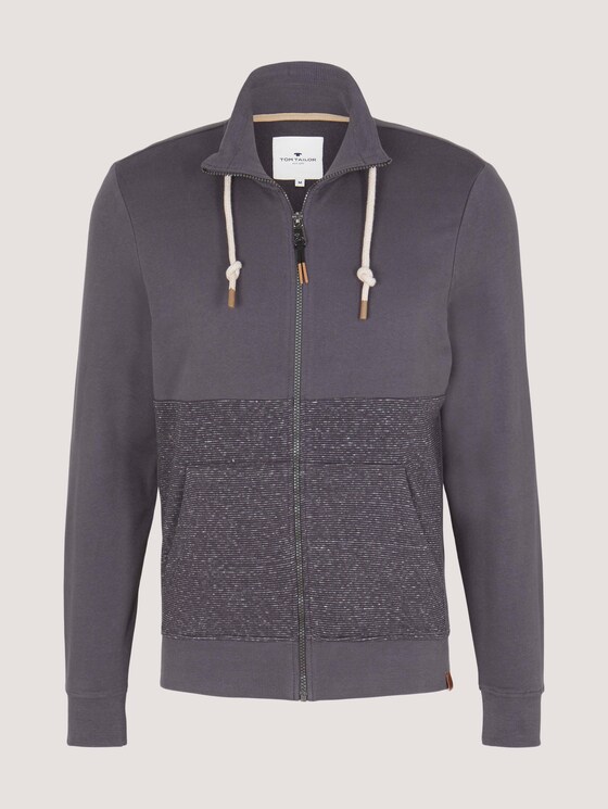 Sweatjacke mit Stehkragen - Männer - Cyber Grey Sweatjacke mit Stehkragen - Männer - Cyber Grey - 7 - TOM TAILOR