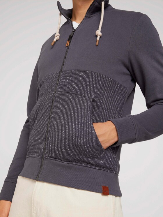 Sweatjacke mit Stehkragen - Männer - Cyber Grey Sweatjacke mit Stehkragen - Männer - Cyber Grey - 9 - TOM TAILOR