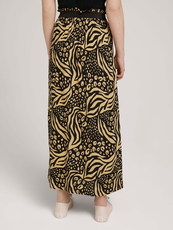 Maxi rok met split - Vrouwen - black animal print Maxi rok met split - Vrouwen - black animal print - 2 - TOM TAILOR Denim