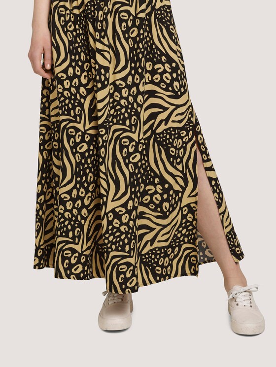 Maxi rok met split - Vrouwen - black animal print Maxi rok met split - Vrouwen - black animal print - 9 - TOM TAILOR Denim