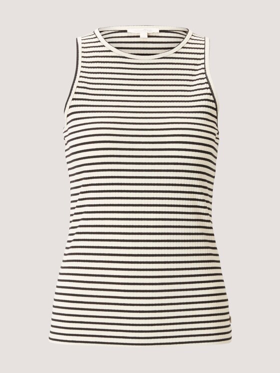 Slim Fit Top - Frauen - cream black stripe Slim Fit Top - Frauen - cream black stripe - 7 - TOM TAILOR Denim