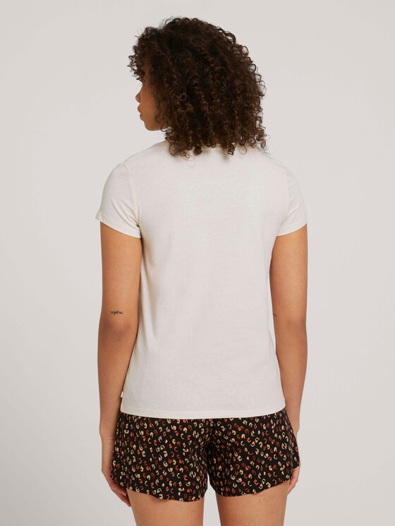 Besticktes T-Shirt mit Bio-Baumwolle - Frauen - soft creme beige Besticktes T-Shirt mit Bio-Baumwolle - Frauen - soft creme beige - 2 - TOM TAILOR Denim