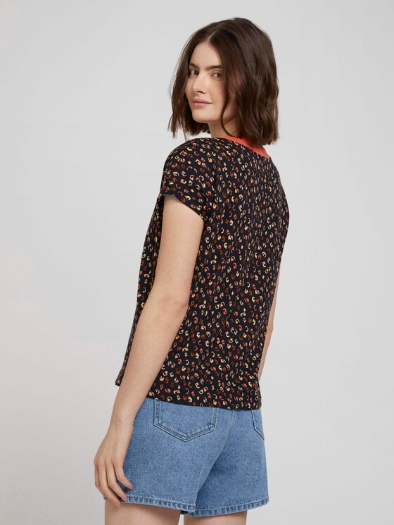 T-Shirt mit Stehkragen - Frauen - colourful leo print T-Shirt mit Stehkragen - Frauen - colourful leo print - 2 - TOM TAILOR Denim