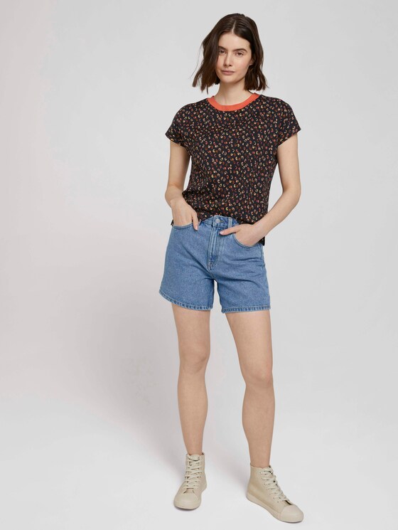 T-Shirt mit Stehkragen - Frauen - colourful leo print T-Shirt mit Stehkragen - Frauen - colourful leo print - 3 - TOM TAILOR Denim