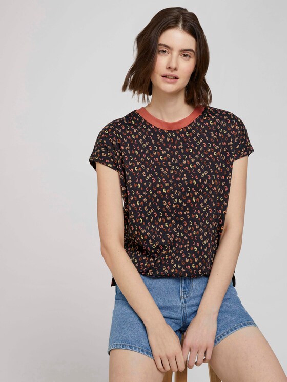T-Shirt mit Stehkragen - Frauen - colourful leo print T-Shirt mit Stehkragen - Frauen - colourful leo print - 5 - TOM TAILOR Denim