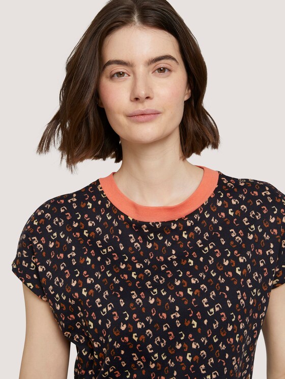 T-Shirt mit Stehkragen - Frauen - colourful leo print T-Shirt mit Stehkragen - Frauen - colourful leo print - 9 - TOM TAILOR Denim