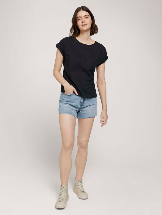 T-Shirt mit Bio-Baumwolle - Frauen - deep black T-Shirt mit Bio-Baumwolle - Frauen - deep black - 3 - TOM TAILOR Denim