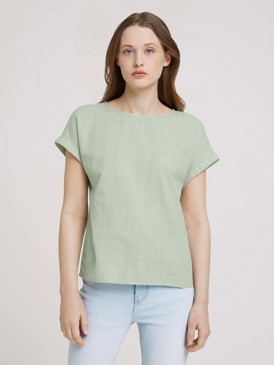 T-Shirt mit Bio-Baumwolle - Frauen - light dusty green T-Shirt mit Bio-Baumwolle - Frauen - light dusty green - 1 - TOM TAILOR Denim