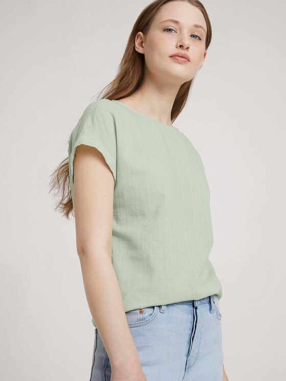T-Shirt mit Bio-Baumwolle - Frauen - light dusty green T-Shirt mit Bio-Baumwolle - Frauen - light dusty green - 5 - TOM TAILOR Denim