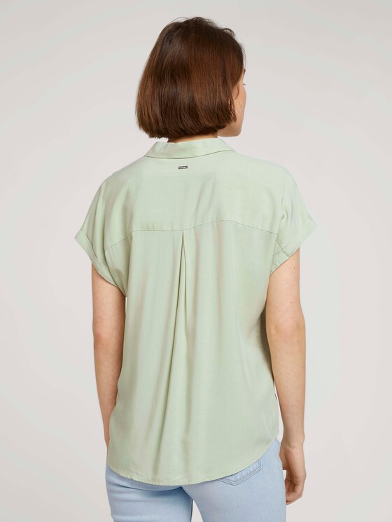 Kurzarmbluse mit LENZING™ ECOVERO™ - Frauen - light dusty green Kurzarmbluse mit LENZING™ ECOVERO™ - Frauen - light dusty green - 2 - TOM TAILOR Denim