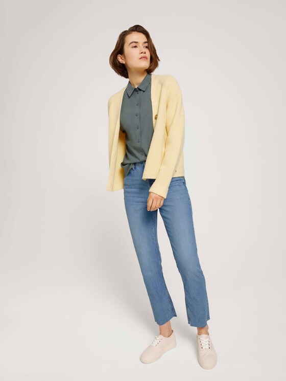Kurzarmbluse mit LENZING™ ECOVERO™ - Frauen - dusty pine green Kurzarmbluse mit LENZING™ ECOVERO™ - Frauen - dusty pine green - 3 - TOM TAILOR Denim