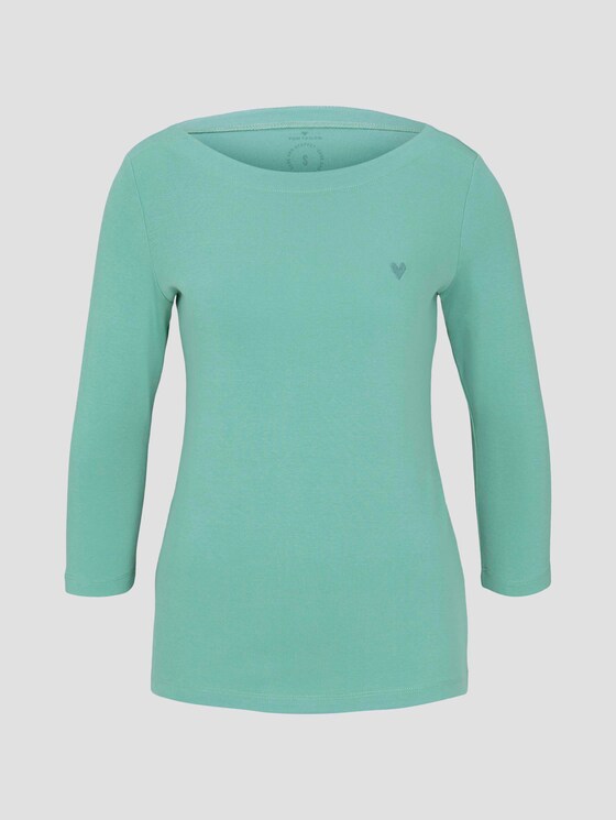 shirt met 3/4 mouw en boothals - Vrouwen - soft leaf green shirt met 3/4 mouw en boothals - Vrouwen - soft leaf green - 7 - TOM TAILOR