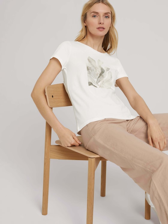 T-shirt met print - Vrouwen - Whisper White T-shirt met print - Vrouwen - Whisper White - 5 - TOM TAILOR