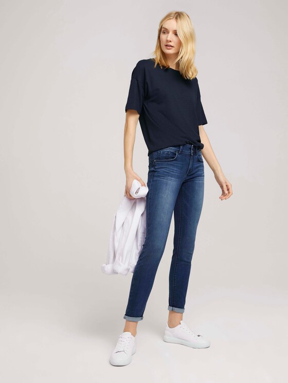 Modal T-Shirt mit Tunnelzug - Frauen - Sky Captain Blue Modal T-Shirt mit Tunnelzug - Frauen - Sky Captain Blue - 3 - TOM TAILOR
