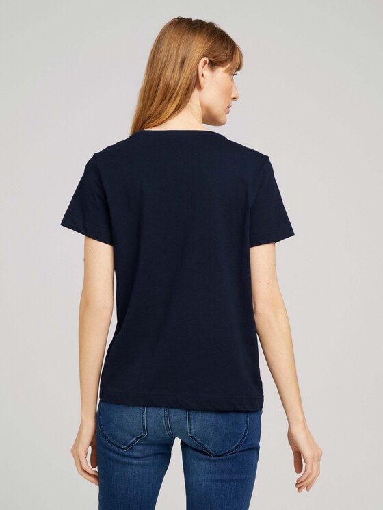 Besticktes T-Shirt mit Bio-Baumwolle - Frauen - navy boats embroidery Besticktes T-Shirt mit Bio-Baumwolle - Frauen - navy boats embroidery - 2 - TOM TAILOR