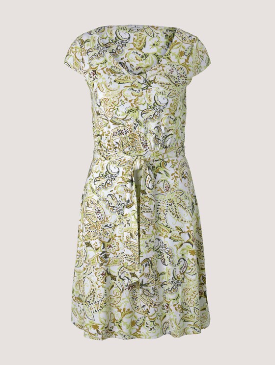 Gemustertes Jerseykleid mit Bindegürtel - Frauen - green paisley design Gemustertes Jerseykleid mit Bindegürtel - Frauen - green paisley design - 7 - TOM TAILOR