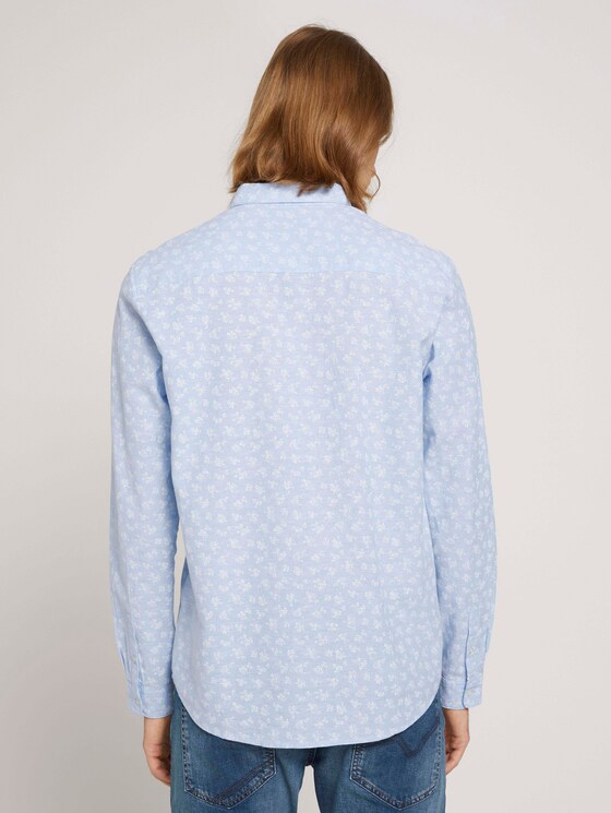 Leinen Hemd - Männer - blue small flowers print Leinen Hemd - Männer - blue small flowers print - 2 - TOM TAILOR Denim