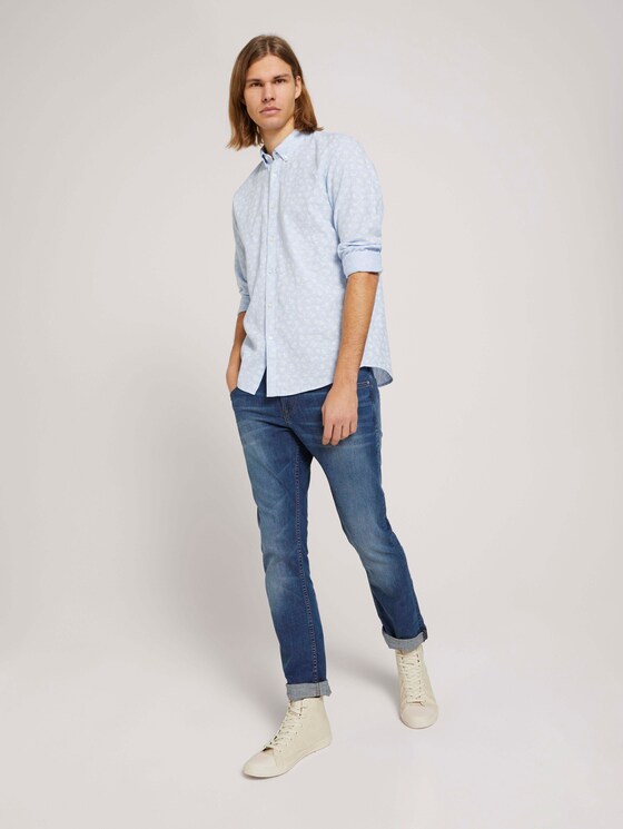 Leinen Hemd - Männer - blue small flowers print Leinen Hemd - Männer - blue small flowers print - 3 - TOM TAILOR Denim