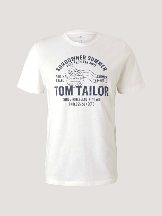 Print T-Shirt - Männer - Off White Print T-Shirt - Männer - Off White - 7 - TOM TAILOR