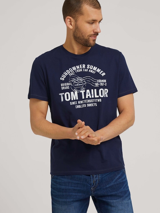 Print T-Shirt - Männer - Sailor Blue Print T-Shirt - Männer - Sailor Blue - 5 - TOM TAILOR