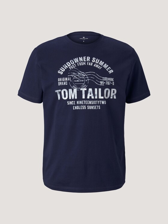 Print T-Shirt - Männer - Sailor Blue Print T-Shirt - Männer - Sailor Blue - 7 - TOM TAILOR