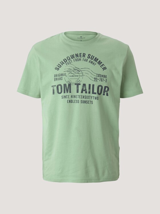 Print T-Shirt - Männer - light mint green Print T-Shirt - Männer - light mint green - 7 - TOM TAILOR