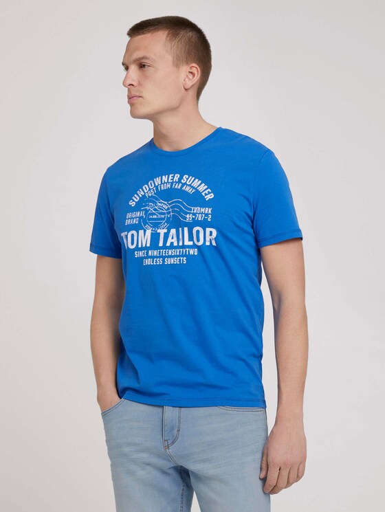 Print T-Shirt - Männer - victory blue Print T-Shirt - Männer - victory blue - 1 - TOM TAILOR