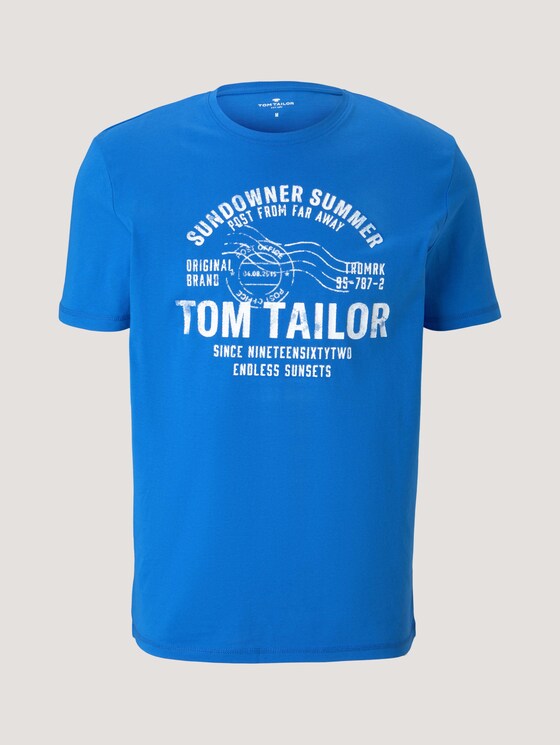 Print T-Shirt - Männer - victory blue Print T-Shirt - Männer - victory blue - 7 - TOM TAILOR