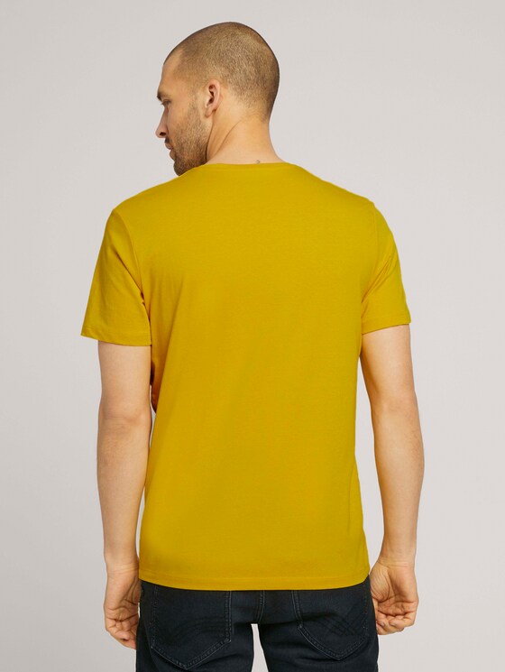 Logo Print T-Shirt mit Bio-Baumwolle - Männer - Californian Yellow Logo Print T-Shirt mit Bio-Baumwolle - Männer - Californian Yellow - 2 - TOM TAILOR