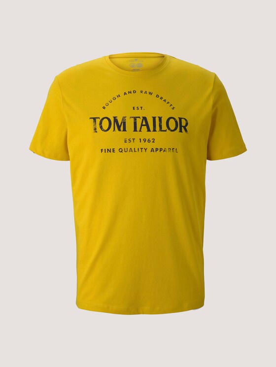 Logo Print T-Shirt mit Bio-Baumwolle - Männer - Californian Yellow Logo Print T-Shirt mit Bio-Baumwolle - Männer - Californian Yellow - 7 - TOM TAILOR