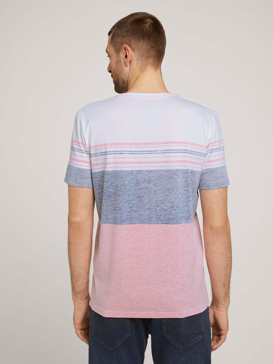 T-Shirt mit Streifenmuster - Männer - Plain Red T-Shirt mit Streifenmuster - Männer - Plain Red - 2 - TOM TAILOR
