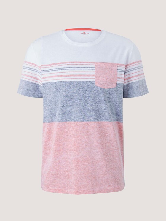 T-Shirt mit Streifenmuster - Männer - Plain Red T-Shirt mit Streifenmuster - Männer - Plain Red - 7 - TOM TAILOR