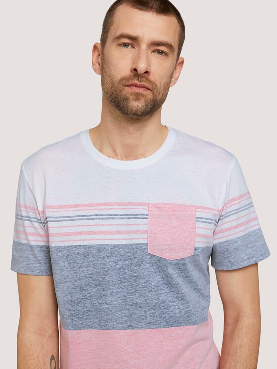 T-Shirt mit Streifenmuster - Männer - Plain Red T-Shirt mit Streifenmuster - Männer - Plain Red - 9 - TOM TAILOR